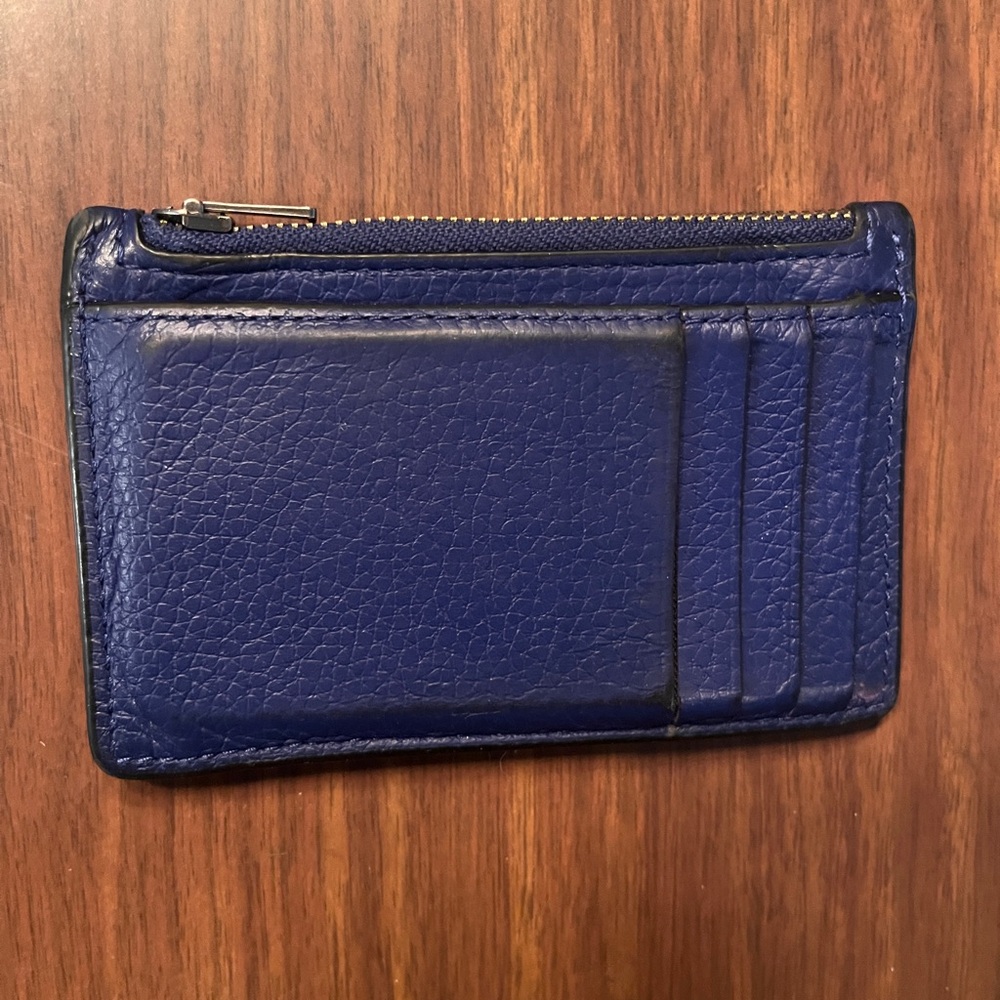Coach men’s blue leather card holder